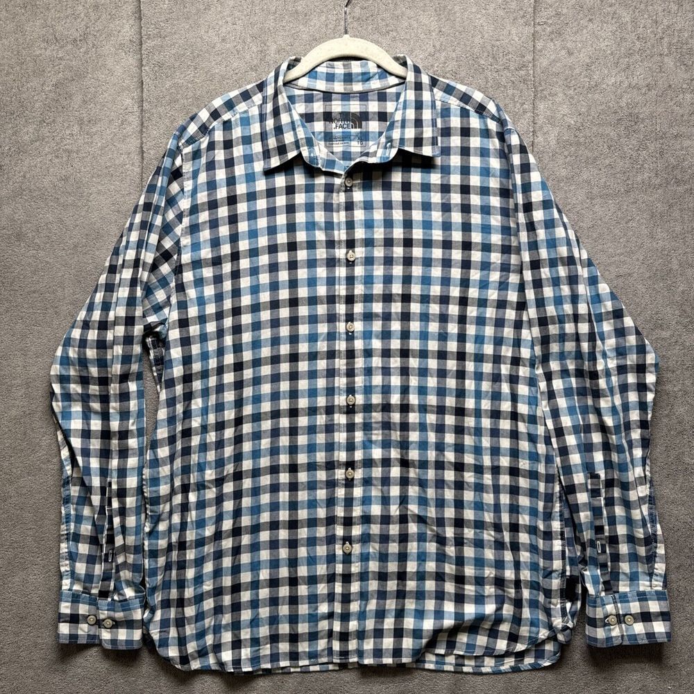 The North Face Shirt Mens XL Plaid Checked Button Up Long Sleeve Performance